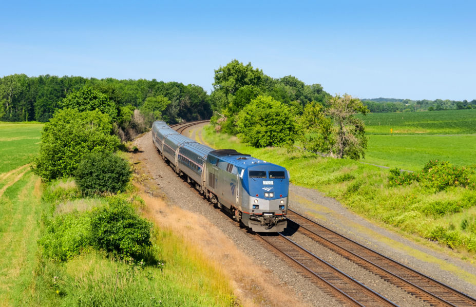 Empire_Scenic6 Empire Service Train #284 heads eastbound through the farmland of upstate NY between Rochester and Syracuse. 7-5-2014
